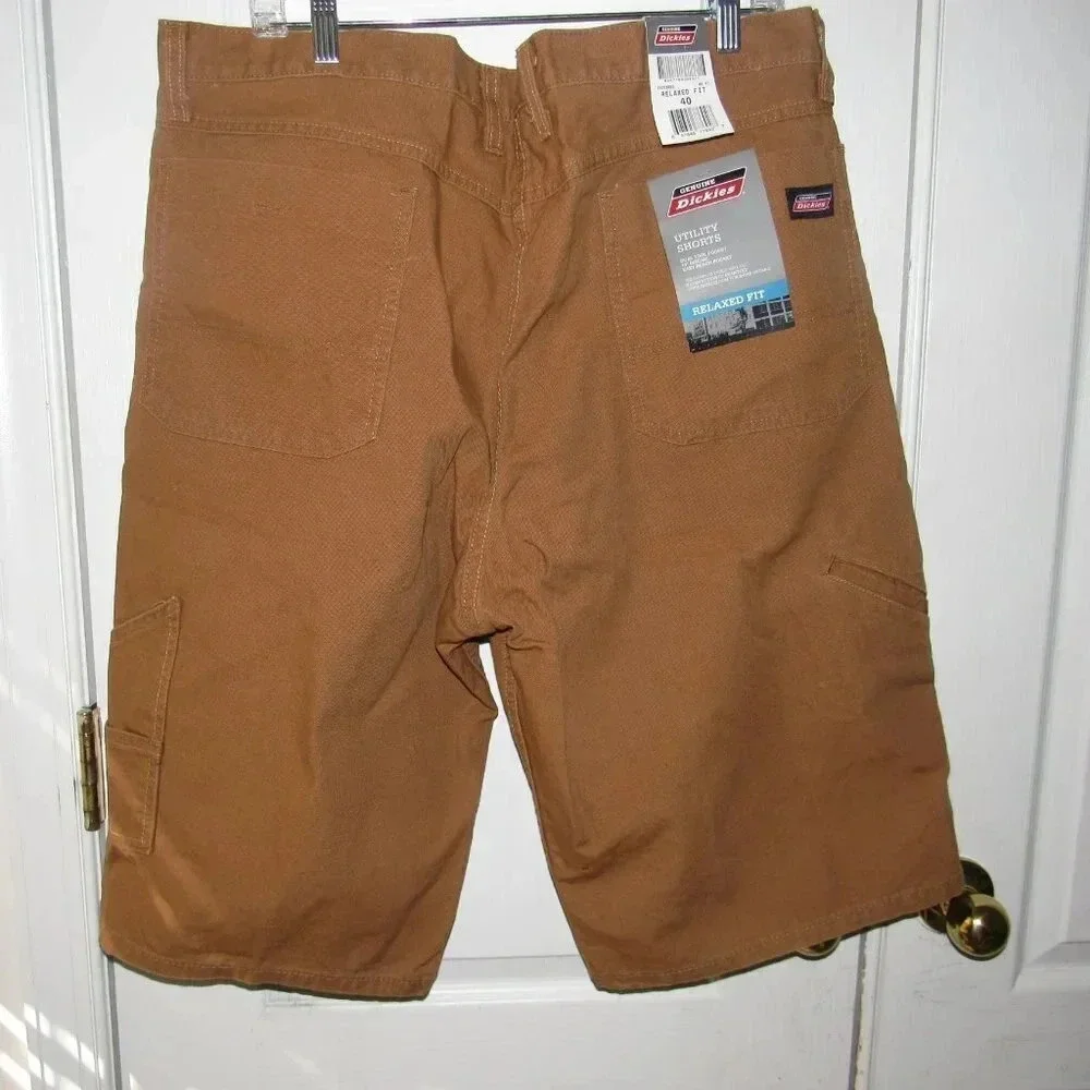 NWT DICKIES Relaxed Fit Dual Tool Pocket Utility Tan Shorts Size 40 (13” inseam)